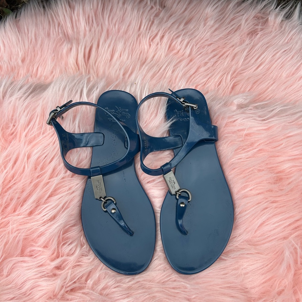 Coach Navy Blue Sandals